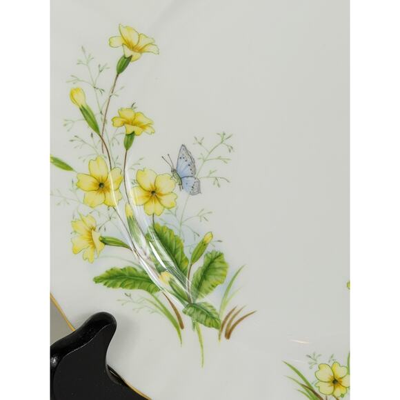 Royal Albert April Primrose Wild Flower Year 1987 Bone China 8" Wall Decor Vtg - Picture 3 of 11